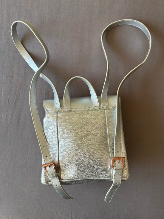 Ted Baker Metallic Silver Robot-Lock Mini Backpack main image 12